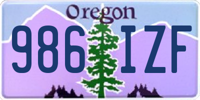 OR license plate 986IZF