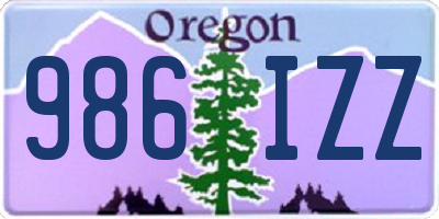 OR license plate 986IZZ
