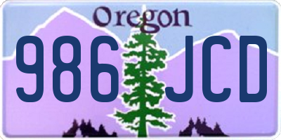OR license plate 986JCD