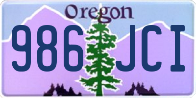 OR license plate 986JCI