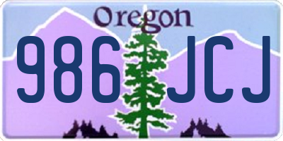 OR license plate 986JCJ