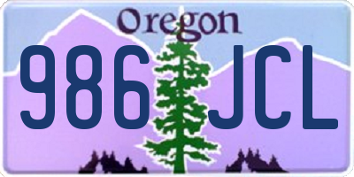 OR license plate 986JCL