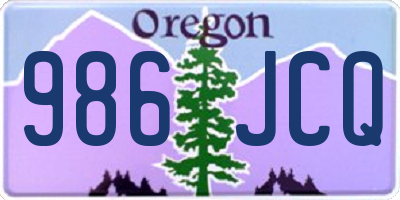 OR license plate 986JCQ