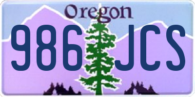 OR license plate 986JCS