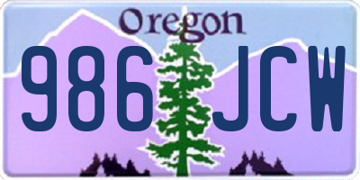 OR license plate 986JCW