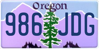 OR license plate 986JDG