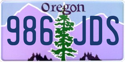 OR license plate 986JDS