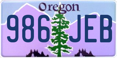 OR license plate 986JEB
