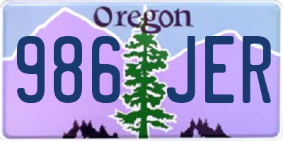 OR license plate 986JER