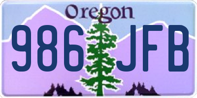 OR license plate 986JFB
