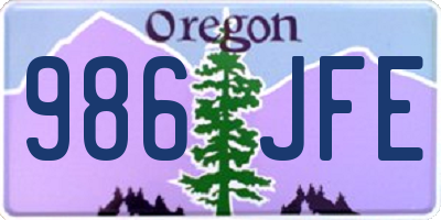 OR license plate 986JFE