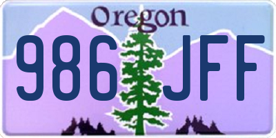 OR license plate 986JFF