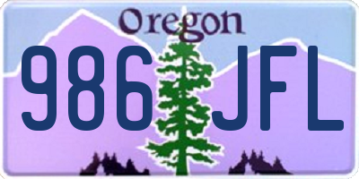 OR license plate 986JFL