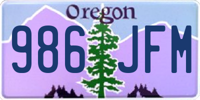 OR license plate 986JFM