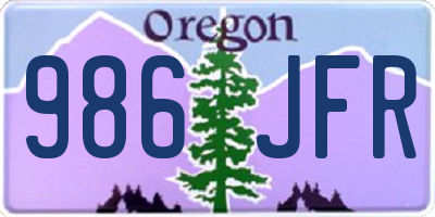 OR license plate 986JFR