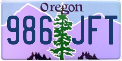 OR license plate 986JFT