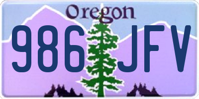 OR license plate 986JFV