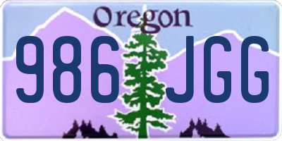 OR license plate 986JGG
