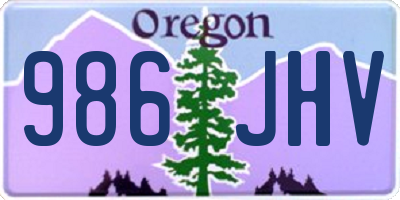 OR license plate 986JHV