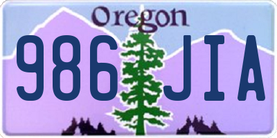 OR license plate 986JIA
