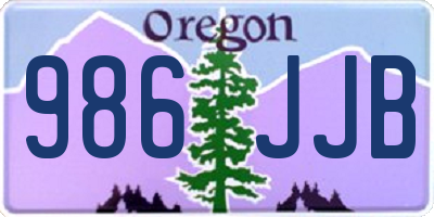 OR license plate 986JJB