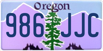 OR license plate 986JJC