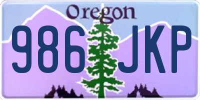 OR license plate 986JKP