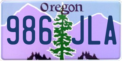 OR license plate 986JLA