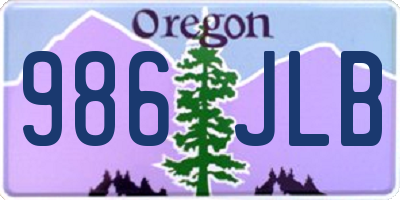 OR license plate 986JLB