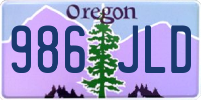 OR license plate 986JLD