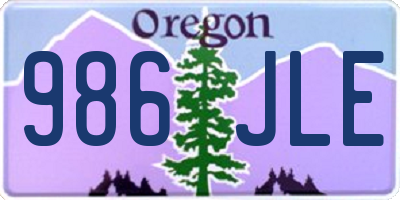 OR license plate 986JLE