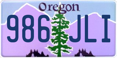 OR license plate 986JLI
