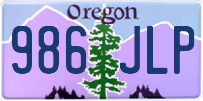 OR license plate 986JLP