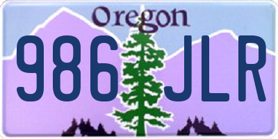 OR license plate 986JLR