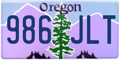 OR license plate 986JLT