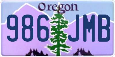 OR license plate 986JMB