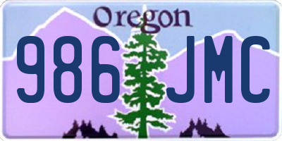 OR license plate 986JMC