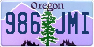 OR license plate 986JMI
