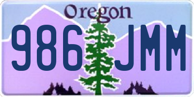 OR license plate 986JMM