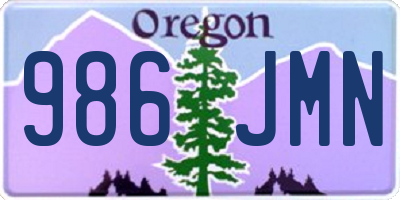 OR license plate 986JMN