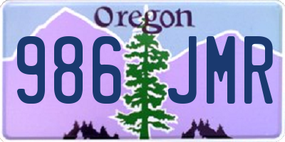 OR license plate 986JMR