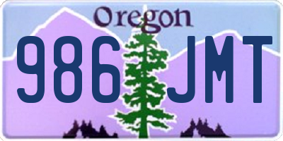 OR license plate 986JMT