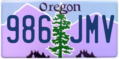 OR license plate 986JMV