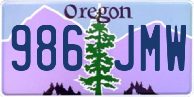 OR license plate 986JMW