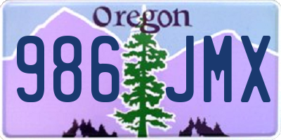 OR license plate 986JMX