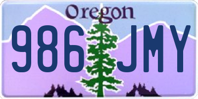 OR license plate 986JMY