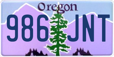 OR license plate 986JNT