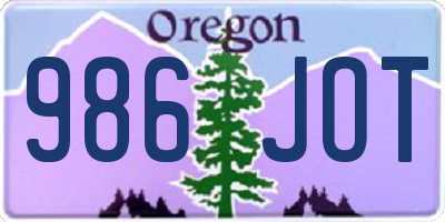 OR license plate 986JOT