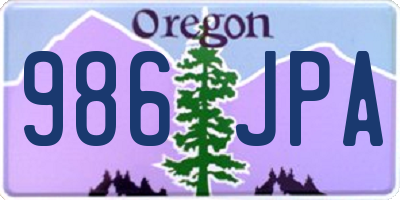 OR license plate 986JPA