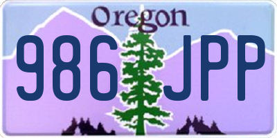 OR license plate 986JPP